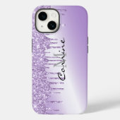 Coques Case-Mate iPhone Parties scintillant de déshydratation violet viole (Verso)