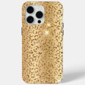 Coques Case-Mate iPhone Parties scintillant de glam or Leopard (Verso)