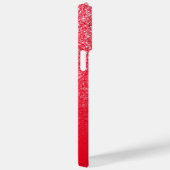 Coques Case-Mate iPhone Parties scintillant de luxe rouge et Ombre (Verso / Droite)