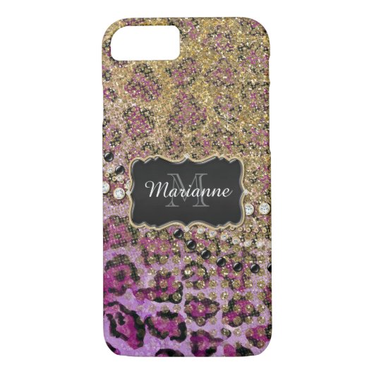 Coques Case-Mate iPhone Parties scintillant de Poster de animal Leopard d' (Dos)