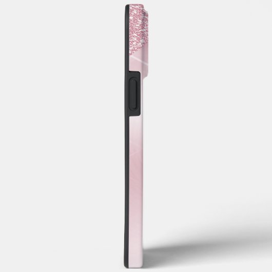 Coques Case-Mate iPhone Parties scintillant de séchage en métal rose avec (Verso / Droite)