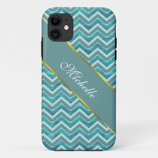 Coques Case-Mate iPhone Parties scintillant d'eau Chevron Motif (Dos)