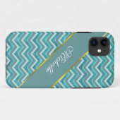 Coques Case-Mate iPhone Parties scintillant d'eau Chevron Motif (Dos (Horizontal))