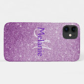 Coques Case-Mate iPhone Parties scintillant d'éclaboussure violette Ombre  (Dos (Horizontal))