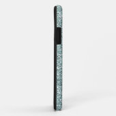 Coques Case-Mate iPhone Parties scintillant des Faux Bleu Glace (Dos/Droite)