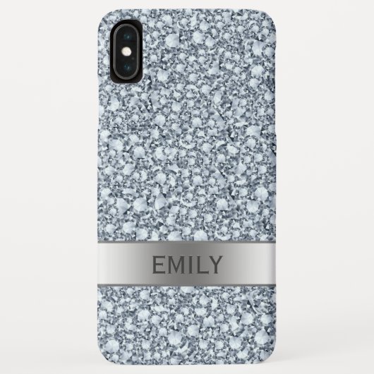 Coques Case-Mate iPhone Parties scintillant Diamants croisés en argent (Dos)
