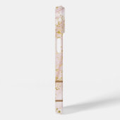 Coques Case-Mate iPhone Parties scintillant d'or à Marbre blanc rose perso (Verso / Droite)