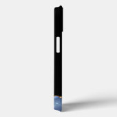 Coques Case-Mate iPhone Parties scintillant d'or bleu marine Agate Monogra (Verso / Droite)