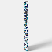 Coques Case-Mate iPhone Parties scintillant d'or bleu Motif Leopard (Verso / Gauche)