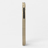 Coques Case-Mate iPhone Parties scintillant d'or brossé Nom du monogramme  (Dos/Gauche)