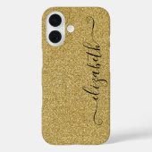Coques Case-Mate iPhone Parties scintillant d'or de script élégant personn (Verso)