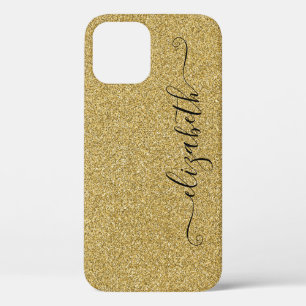 Case-Mate iPhone Case Parties scintillant d'or de script élégant personn