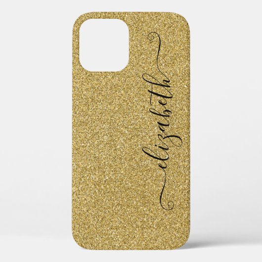 Coques Case-Mate iPhone Parties scintillant d'or de script élégant personn (Verso)