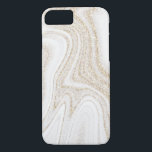 Case-Mate iPhone Case Parties scintillant d'or en marbre blanc moderne e<br><div class="desc">Parties scintillant d'or en marbre blanc moderne iPhone 8/7 Coque</div>