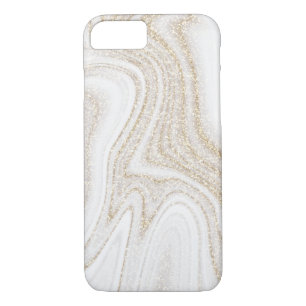 Case-Mate iPhone Case Parties scintillant d'or en marbre blanc moderne e