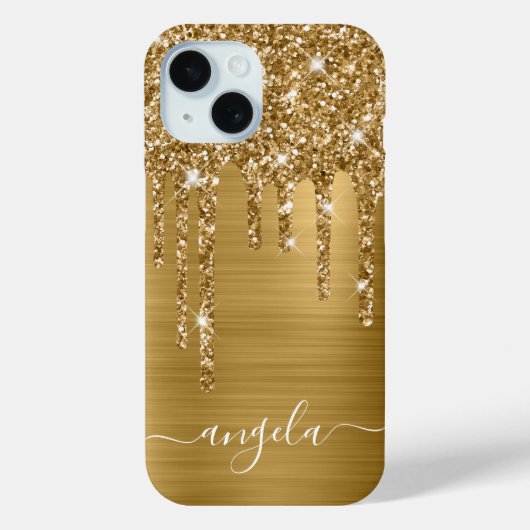 Coques Case-Mate iPhone Parties scintillant d'or Lecteurs Glam Girly Signa (Verso)