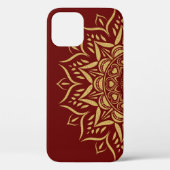 Coques Case-Mate iPhone Parties scintillant d'or mandala coeurs et tourbil (Verso)