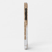 Coques Case-Mate iPhone Parties scintillant d'or Monogrammé (Dos/Gauche)