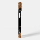 Coques Case-Mate iPhone Parties scintillant d'or noir gouttes de script mo (Verso / Droite)
