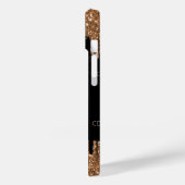 Coques Case-Mate iPhone Parties scintillant d'or noir gouttes de script mo (Verso / Gauche)