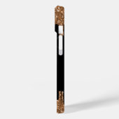 Coques Case-Mate iPhone Parties scintillant d'or noir gouttes de script mo (Verso / Gauche)