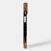 Coques Case-Mate iPhone Parties scintillant d'or noir nom glamour (Verso / Droite)