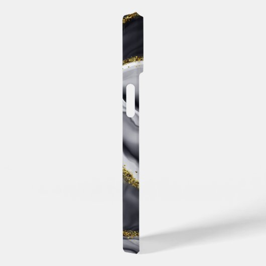 Coques Case-Mate iPhone Parties scintillant d'or Noir Personnaliser (Verso / Droite)