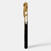 Coques Case-Mate iPhone Parties scintillant d'or Noir Signature de Glam (Verso / Gauche)
