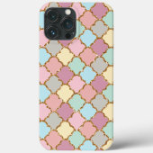 Coques Case-Mate iPhone Parties scintillant d'or Pastel rose Turquoise ble (Verso)