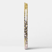 Coques Case-Mate iPhone Parties scintillant d'or Pink Chic Empreinte de lé (Verso / Gauche)