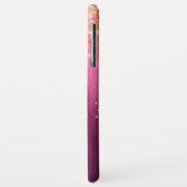 Coques Case-Mate iPhone Parties scintillant d'or rose ananas personnalisé (Dos/Gauche)