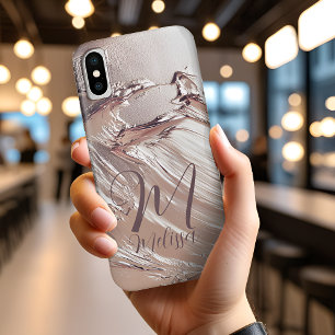 Case-Mate iPhone Case Parties scintillant d'or Rose de fille personnalis