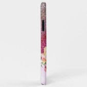 Coques Case-Mate iPhone Parties scintillant d'or Rose de fille personnalis (Dos/Droite)