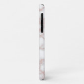 Coques Case-Mate iPhone Parties scintillant d'or rose en marbre moderne (Dos/Gauche)
