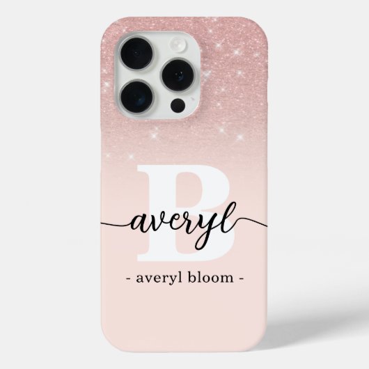 Coques Case-Mate iPhone Parties scintillant d'or rose fillette ombre scint (Verso)