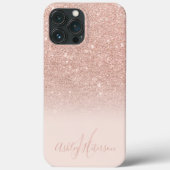 Coques Case-Mate iPhone Parties scintillant d'or rose fillette ombre scint (Verso)