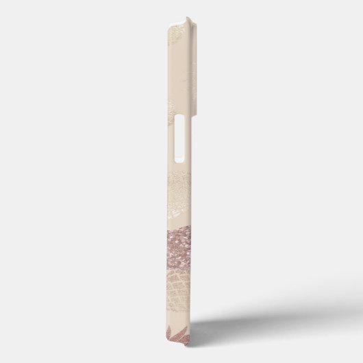 Coques Case-Mate iPhone Parties scintillant d'or Rose moderne Ananas Plage (Verso / Droite)