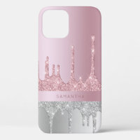 parties scintillant d'or rose moderne et design en
