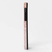 Coques Case-Mate iPhone Parties scintillant d'or Rose Monogramme (Dos/Gauche)