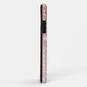 Coques Case-Mate iPhone Parties scintillant d'or Rose Monogramme (Dos/Droite)