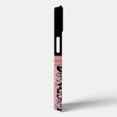 Coques Case-Mate iPhone parties scintillant d'or rose noir Damas, Bow, Dia (Verso / Droite)