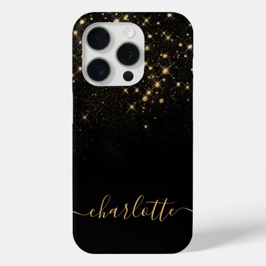 Coques Case-Mate iPhone Parties scintillant d'or scintillant Élégant scrip (Verso)