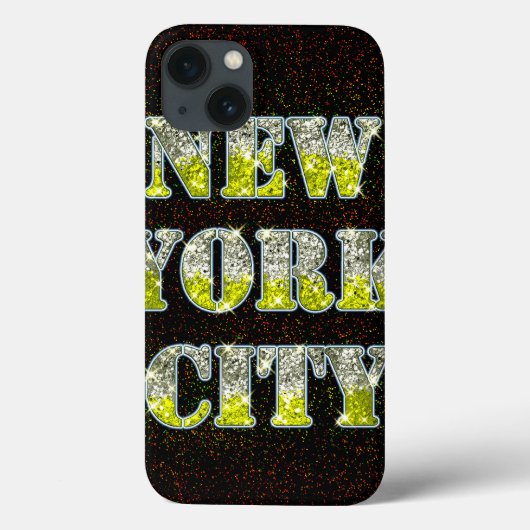 Coques Case-Mate iPhone Parties scintillant d'or Silver de New York (Verso)