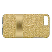 Coques Case-Mate iPhone Parties scintillant d'or Texture Monogramme (Dos (Horizontal))