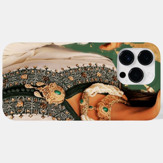 Coques Case-Mate iPhone parties scintillant d'or vert (Verso (horizontal))