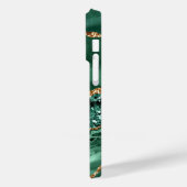 Coques Case-Mate iPhone Parties scintillant d'or vert Emerald Nom personna (Verso / Gauche)