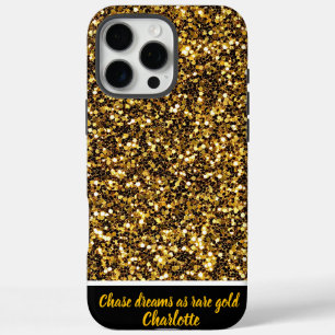 Coques iPhone 16 Pro Max Parties scintillant dorée brillante