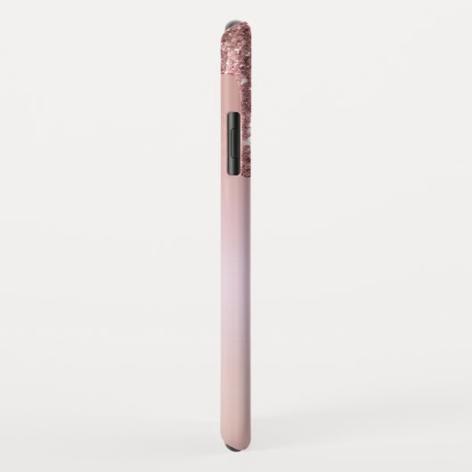 Coques Case-Mate iPhone Parties scintillant Drivers Rose Blush Pink Black (Dos/Droite)