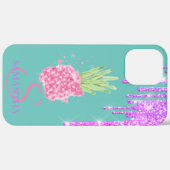 Coques Case-Mate iPhone Parties scintillant Drives Pineapple Mint Green (Verso / Droite)