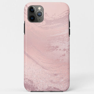 Case-Mate iPhone Case parties scintillant élégante en marbre rose rose